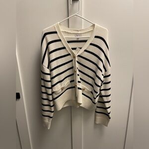 Striped Cardigan Sweater